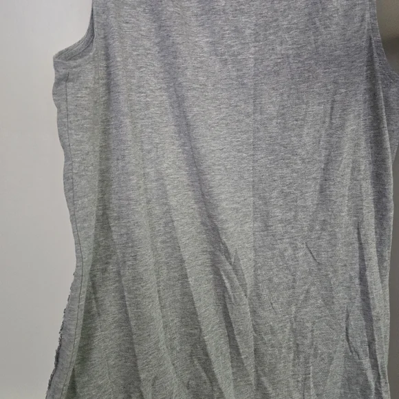 Talbots Silver Sequin Gray Sleeveless Top Size M New with tags - Picture 6 of 6